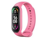 Pasek silikonowy do XIAOMI Mi Band 5 / 6 / 7 różowy (37)