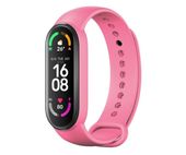 Pasek silikonowy do XIAOMI Mi Band 5 / 6 / 7 różowy (37)