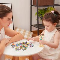 Układanka magnetyczna Salon Mody Modelki Ubranka Montessori Puzzle 69 el A