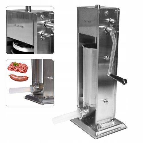 NADZIEWARKA DO KIEŁBASY 5,0 KG MASZYNKA DO KIEŁBAS SZPRYCA PIONOWA KAMILLE na Arena.pl
