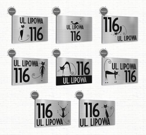 Tabliczka Tablica ADRESOWA złota DIBOND 30x20 numer domu ul. duży wybór na Arena.pl