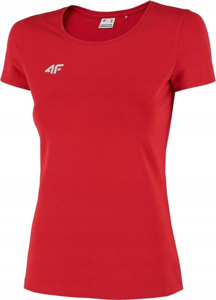 4F T-SHIRT DAMSKA KOSZULKA CZERWONA TSD001B r. L zdjęcie 2