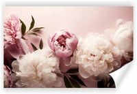 Fototapeta PREMIUM STRUKTURA ZMYWALANA Delikatna piwonia Martwa natura
