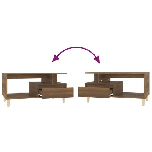 Stolik kawowy, brązowy dąb 90x49x45 cm, materiał drewnopochodny na Arena.pl