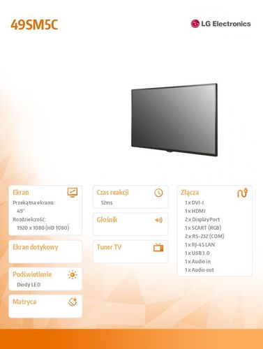 LG Electronics 49'' 49SM5C 24/7 na Arena.pl