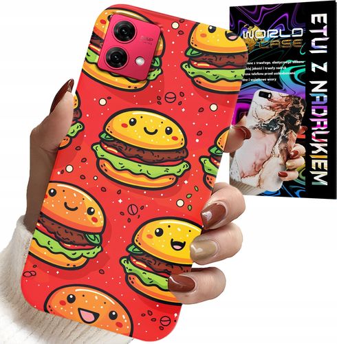 ETUI DO MOTOROLA EDGE 40 NEO - SŁODKIE UŚMIECHNIĘTE BURGERY POKROWIEC na Arena.pl