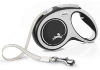 Smycz automatyczna z blokadą dla psa - Flexi New Comfort taśma M 5m czarna