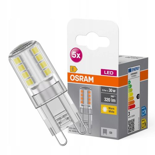 Żarówka LED Kapsułka G9 2.6W = 30W 2700K Ciepła 300° BASE Osram 5 szt. na Arena.pl
