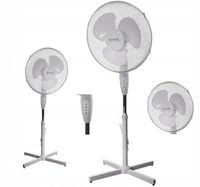 WENTYLATOR PODŁOGOWY WIATRAK POKOJOWY OSCYLACYJNY STOJĄCY MOCNY CICHY 40cm