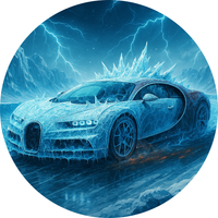 Opłatek na tort Bugatti Samochód Sportowy Auto Fura Bryka