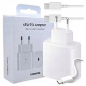 Ładowarka sieciowa Samsung 845 USB typ C 45W + kabel Oryginał BIAŁA Hit