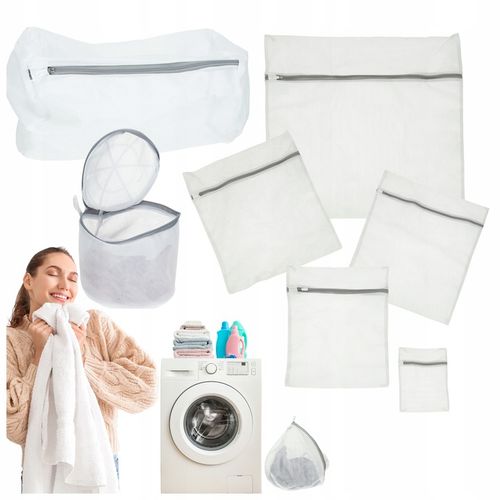 WOREK SIATKA DO PRANIA BIELIZNY SKARPET UBRAŃ WORECZEK Z ZAMKIEM 9 SZTUK na Arena.pl