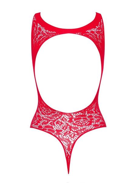 Odważne, Czerwone Body - Obsessive B120 S/M/L zdjęcie 4