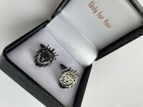 Ślubne weselne złote spinki do mankietów dla Pana Młodego ekskluzywne Etui na Arena.pl