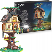 KLOCKI CADA BIBLIOTEKA W DOMKU NA DRZEWIE TREE HOUSE LIBRARY 1808 EL. + LED