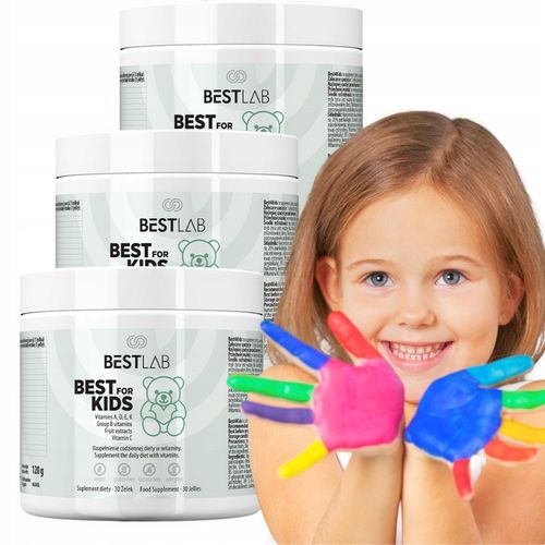 3x BestForKids Best Lab witaminy dla dzieci 30 żelek BestLab Best For Kids na Arena.pl