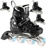 Łyżworolki Rolki Z Regulacją Łyżwy Dla Dziecka LED 4w1 Z Wymienną