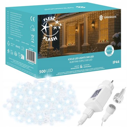 SOPLE 500 LED LAMPKI ZEWNĘTRZNE IP44 STAŁE + FLASH BIAŁE ZIMNE OŚWIETLENIE na Arena.pl