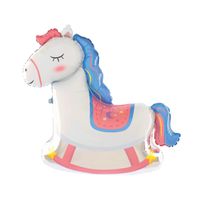 Balon foliowy Konik na biegunach, 84x83 cm