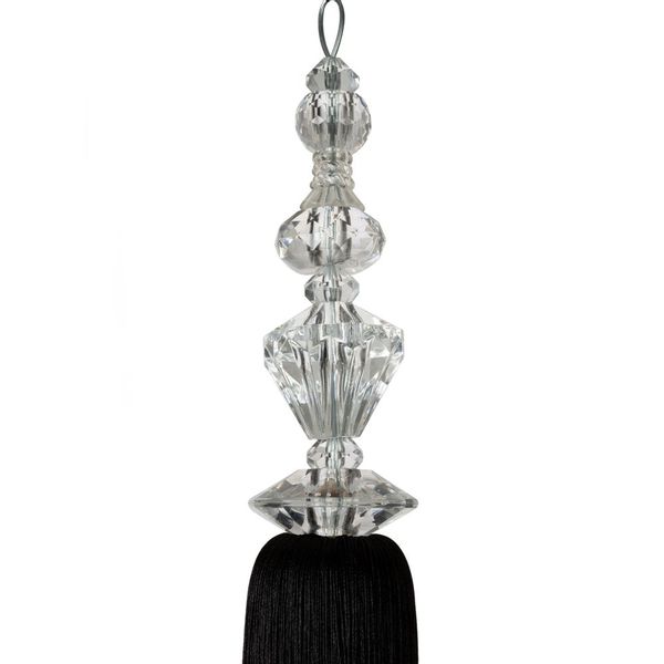 Sznur dekoracyjny do zasłon POLA czarny zdjęcie 2