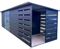 Schowek domek ogrodowy 6x2m + wiata 1,5m Brama dwuskrzydłowa dach TS901