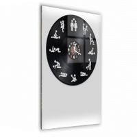 Zegar Ścienny z płyty winylowej na lustrze RÓZNE 32 wzory 29x59 cm