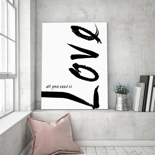 Obraz na płótnie – Canvas, białe love 40x60 na Arena.pl