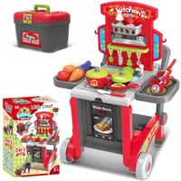 Kuchnia na kółkach dla dzieci z akcesoriami 3w1