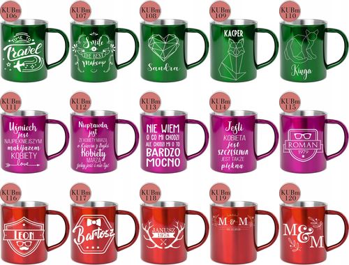 Kubek metalowy z grawerem PREZENT dla nauczyciela na Arena.pl