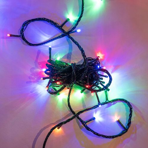 LAMPKI CHOINKOWE ZEWNĘTRZNE 500LED MULTIKOLOR - STAŁE ŚWIATŁO IP44 - MOCNE na Arena.pl
