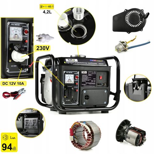 KELTIN AGREGAT PRĄDOTWÓRCZY JEDNOFAZOWY 1500W MOBILNY PRZENOŚNY na Arena.pl