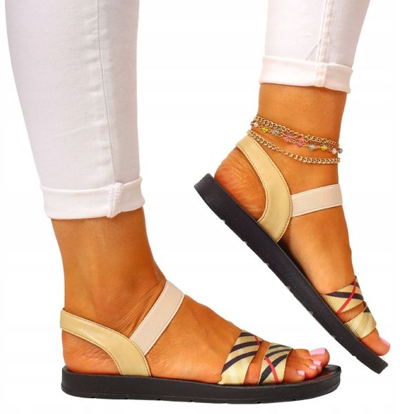 SANDAŁY DAMSKIE SPORTOWE BEŻOWE WYGODNE NA LATO zdjęcie 7