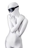 anonymo mask, pu leather, black, 26.5 cm