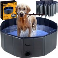 Basen dla Psa Składany Zwierząt Ogrodowy Duży 100x30cm Kojec do Kąpieli Big