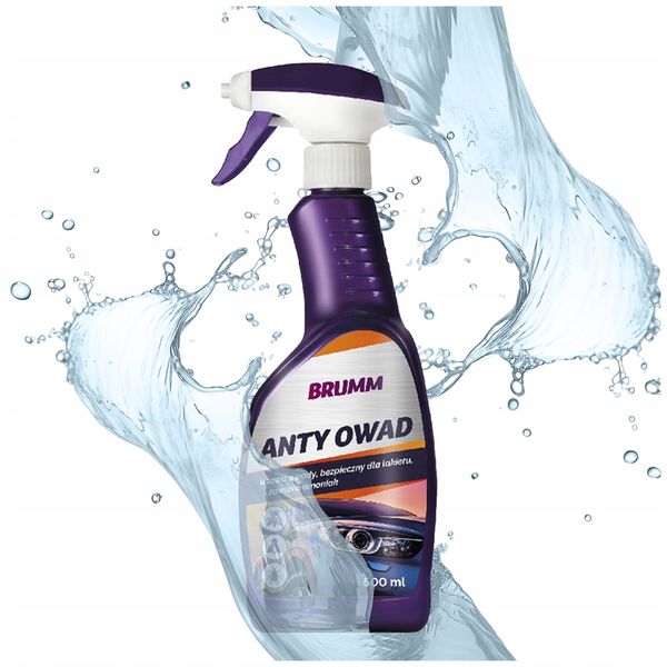 PŁYN DO USUWANIA OWADÓW BRUMM DO SZYB REFLEKTORÓW LUSTEREK ATOMIZER 500 ml zdjęcie 1