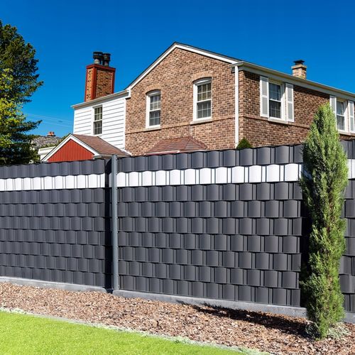 TAŚMA OGRODZENIOWA OSŁONA NA OGRODZENIE PŁOT PANELOWE SZARA UV 19 x 35m na Arena.pl