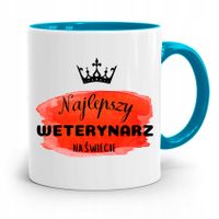 Kubek Błękitny Weterynarza Najlepszy Na Świecie Z Nadrukiem Ze Zdjęciem