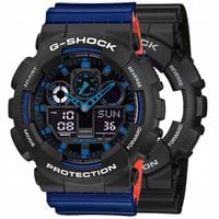ZESTAW G-SHOCK GA-100-1A2ER CZARNY NIEBIESKI