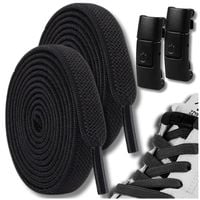 Sznurówki bez wiązania sznurowadła elastyczne czarne uniwersalne