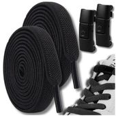 Sznurówki bez wiązania sznurowadła elastyczne czarne uniwersalne