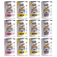 MOKRA KARMA DLA KOTA TufTuf Puszka mielonka MIX SMAKÓW ZESTAW 12x400g