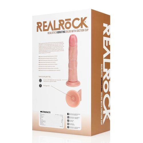 vibrating regular curved cock - 8 / 20,5 cm - flesh na Arena.pl