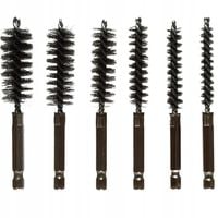 Szczotki trzpieniowe 8-19mm stalowe zestaw 6 szt.