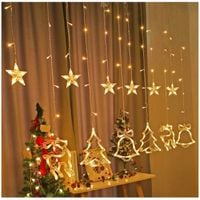 KURTYNA GIRLANDA ŚWIETLNA LED RENIFER ŚWIĄTECZNE LAMPKI CHOINKOWE NA OKNO