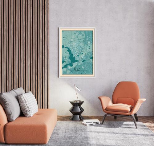 Ełk mapa vintage - plakat 60x80 cm na Arena.pl