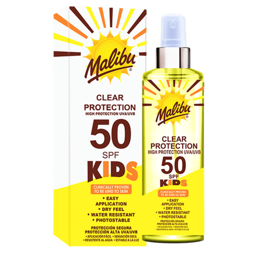 Malibu Bezbarwny Spray Dla Dzieci SPF50 250ml + Żel Po Opalaniu 200ml na Arena.pl