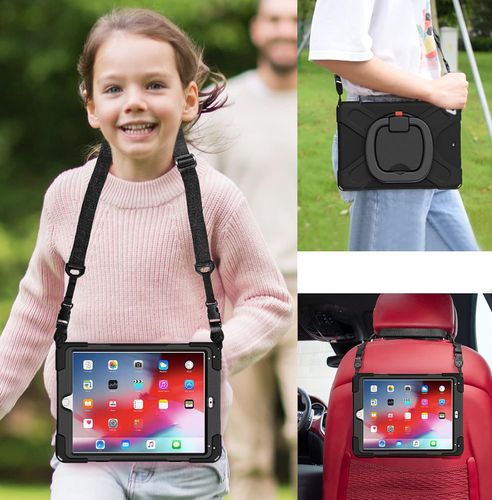 Etui do iPad 8/7 10.2" z Podstawką i Paskiem na Ramię Czarne na Arena.pl