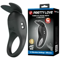 pretty love carlton - pierścień wibracyjny z motywem kroliczka, 10