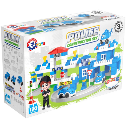 Zestaw Klocków Klocki Dla Dzieci Posterunek Policji 180 El. Technok 8447 na Arena.pl