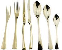 Sztućce - NEW DESIGN 24 Szt -JASNE Złoto - OKAZJA